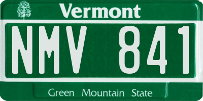 VT license plate NMV841