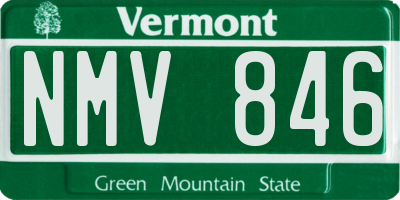 VT license plate NMV846