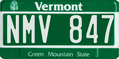 VT license plate NMV847
