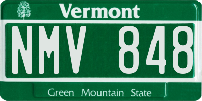 VT license plate NMV848
