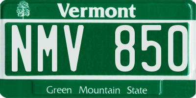 VT license plate NMV850