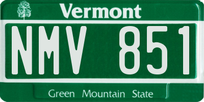 VT license plate NMV851