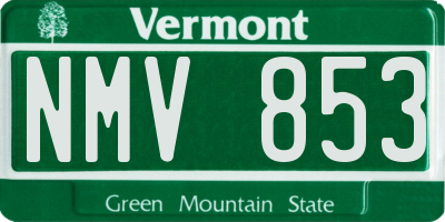VT license plate NMV853