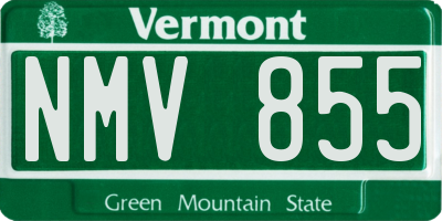 VT license plate NMV855