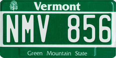 VT license plate NMV856