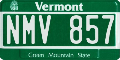 VT license plate NMV857