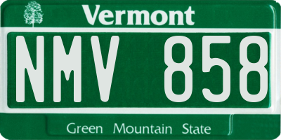 VT license plate NMV858