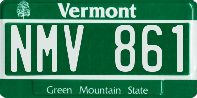 VT license plate NMV861