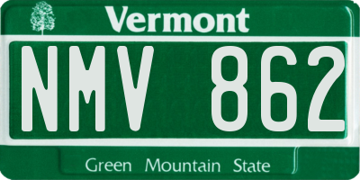 VT license plate NMV862