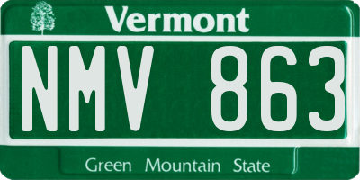 VT license plate NMV863