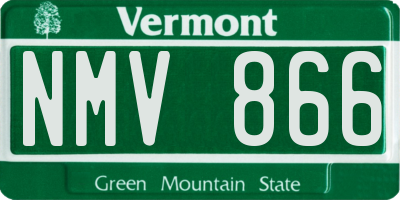 VT license plate NMV866