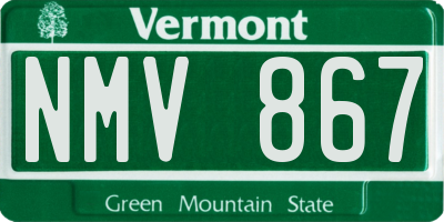 VT license plate NMV867