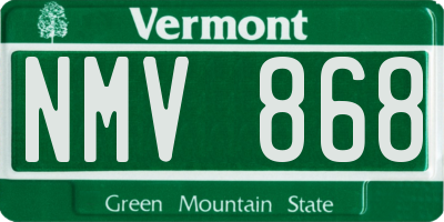 VT license plate NMV868