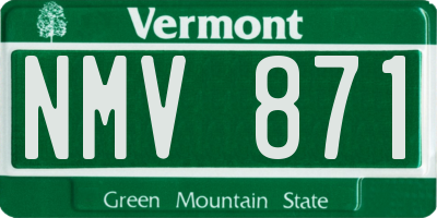 VT license plate NMV871