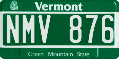 VT license plate NMV876
