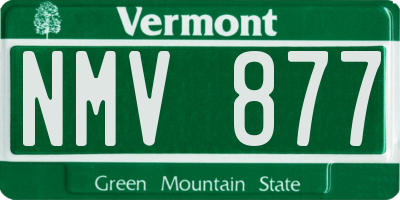 VT license plate NMV877