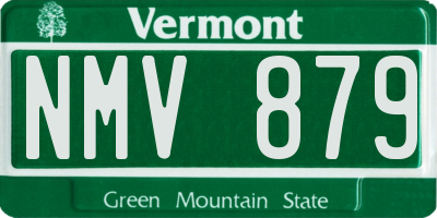 VT license plate NMV879