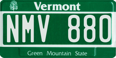 VT license plate NMV880