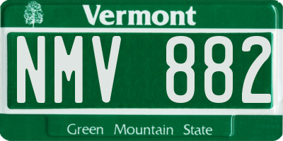 VT license plate NMV882