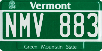 VT license plate NMV883
