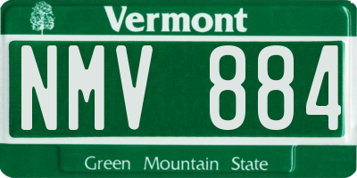 VT license plate NMV884