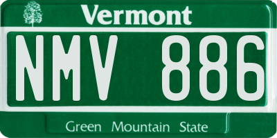 VT license plate NMV886