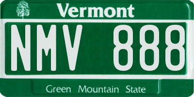 VT license plate NMV888