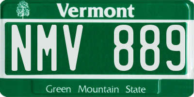 VT license plate NMV889