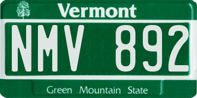 VT license plate NMV892