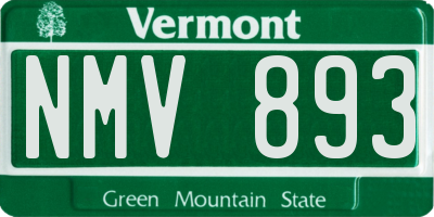 VT license plate NMV893