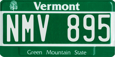 VT license plate NMV895
