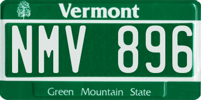 VT license plate NMV896