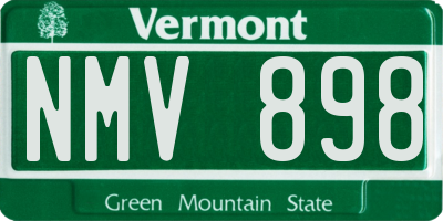 VT license plate NMV898