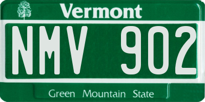 VT license plate NMV902