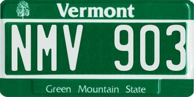 VT license plate NMV903