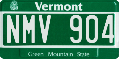 VT license plate NMV904