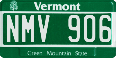 VT license plate NMV906