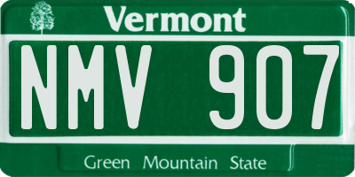 VT license plate NMV907