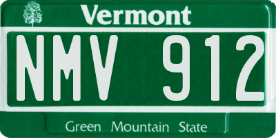 VT license plate NMV912