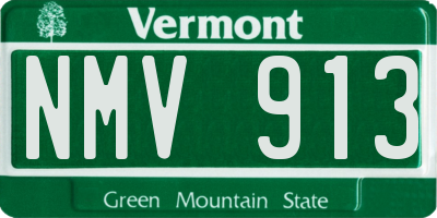 VT license plate NMV913