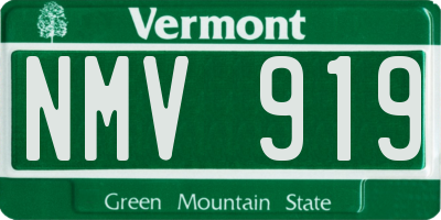 VT license plate NMV919