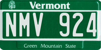 VT license plate NMV924