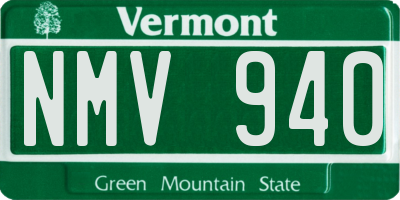 VT license plate NMV940