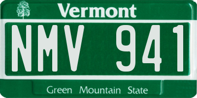 VT license plate NMV941