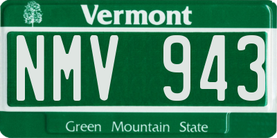 VT license plate NMV943