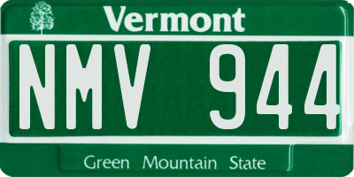 VT license plate NMV944