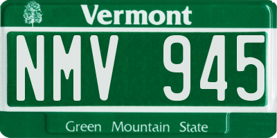 VT license plate NMV945
