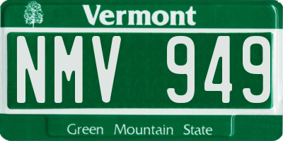 VT license plate NMV949