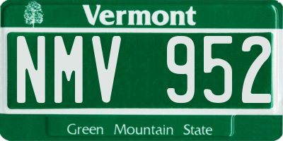 VT license plate NMV952