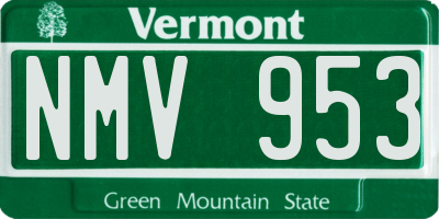VT license plate NMV953
